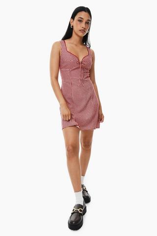 Gingham A-line Dress