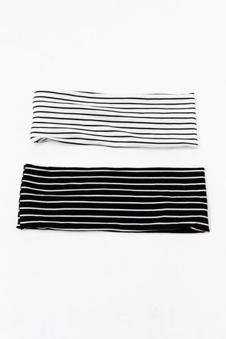 2 Pack Stripe Headbands