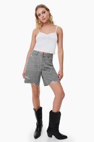 Denim Bermuda Shorts