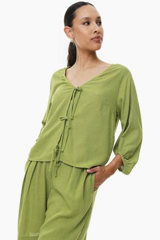 Tie Front Blouse