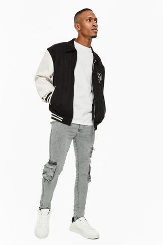 Spary On cargo Denim