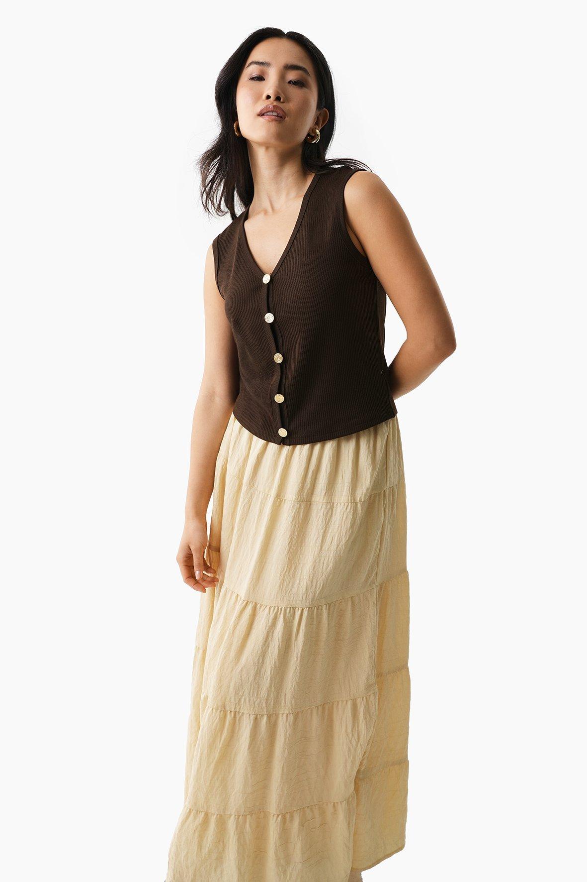 Button Down Tank Top