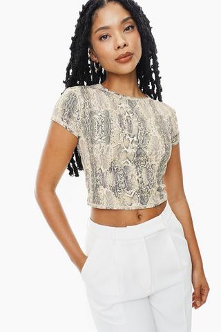 Snakeskin Skin Tight Top