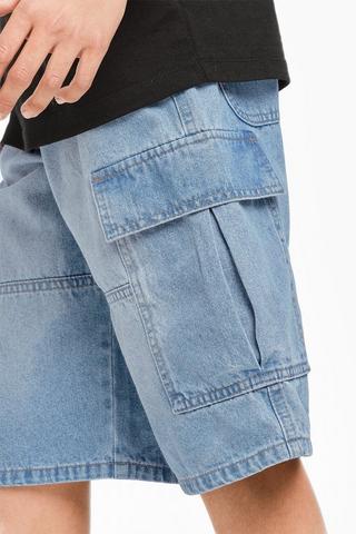 Denim Cargo Shorts