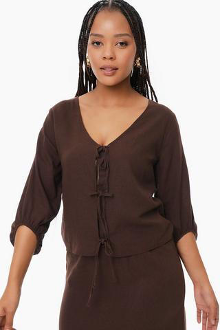 Tie Front Blouse