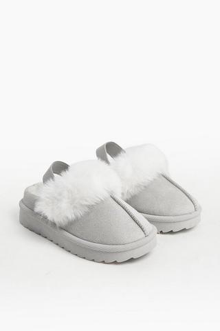 Slingback Fur Slippers