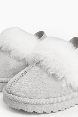 Slingback Fur Slippers