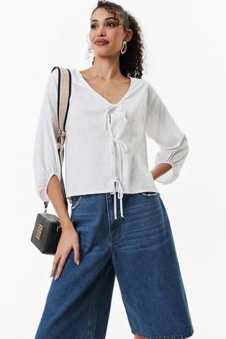 Tie Front Blouse