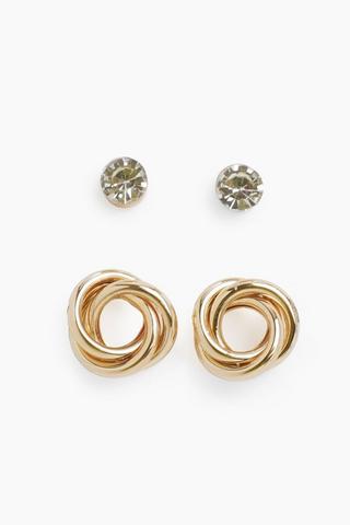 2 Pack Stud Earrings