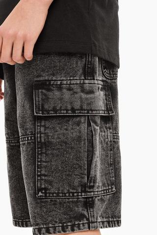 Denim Cargo Shorts