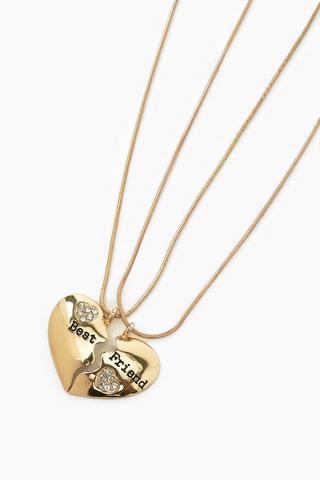 Best Friends Heart Necklace Set