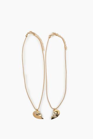 Best Friends Heart Necklace Set
