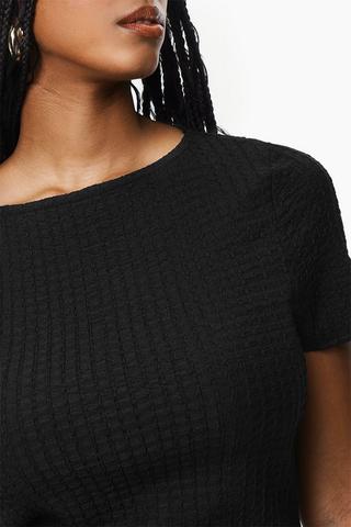Textured Fitted Top