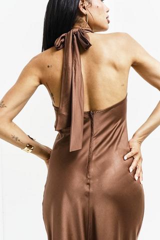 Satin Halter Dress