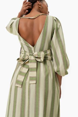 Stripe Fit And Flare Dress