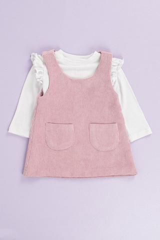 Pinafore Dress And Long Sleeve Top Set