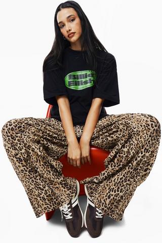 Leopard Print Wide Leg Pants