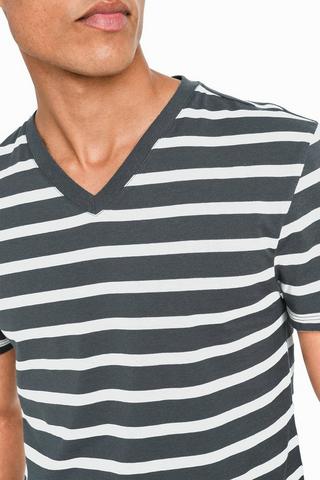 Stripe V-Neck T-Shirt