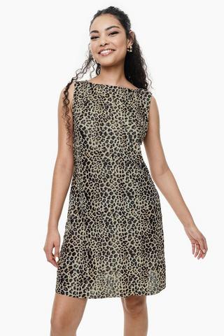 Leopard Print A-Line Dress