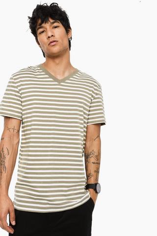 Stripe V-Neck T-Shirt