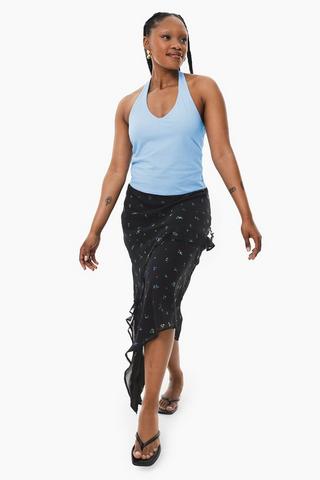 Asymmetrical Midi Skirt