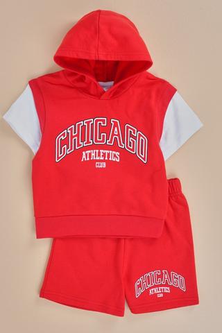 Chicago Hoodie And Shorts Set