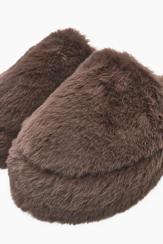 Platform Fluffy Slippers