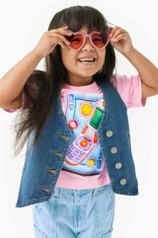 Cropped Denim Waistcoat