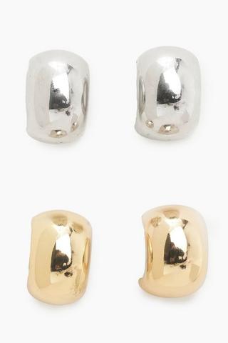 2 Pack Hoop Earrings