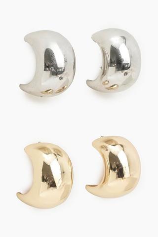 2 Pack Hoop Earrings