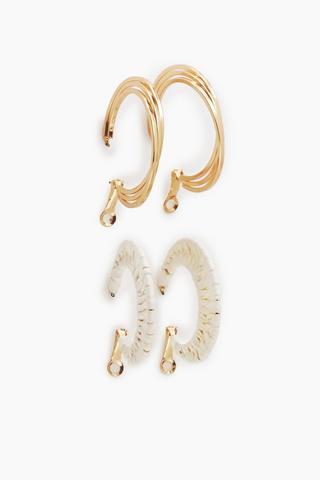 2 Pack Hoop Earrings