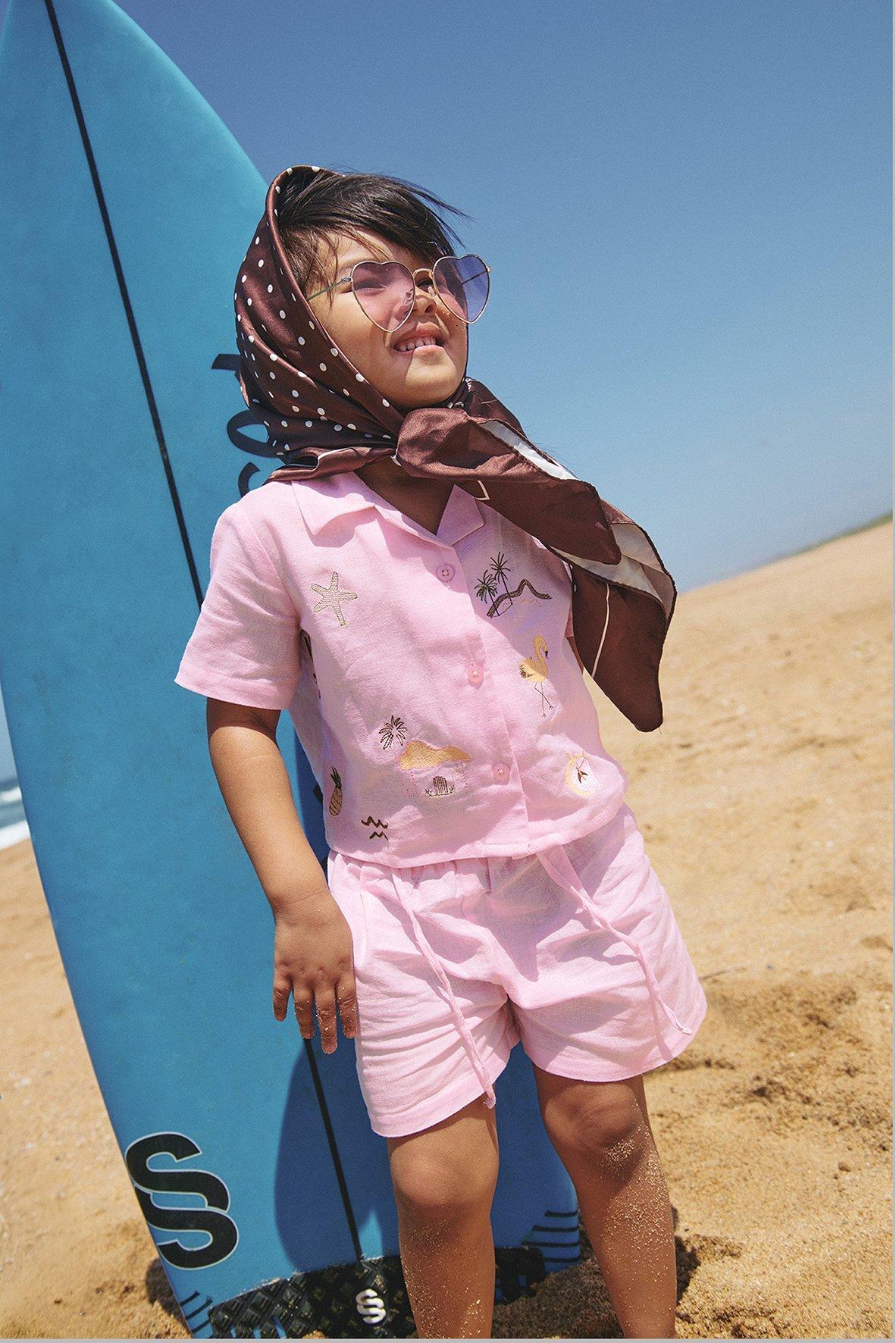 Resort Ocean Fun Printed Shorts-Set main image 0