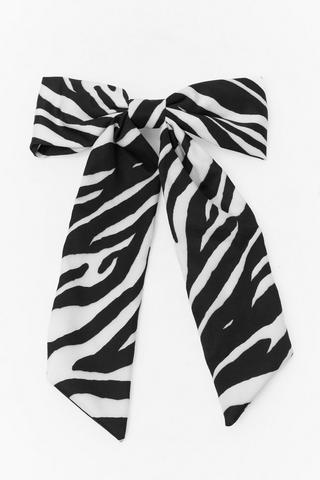 Hair Clip - Zebra Print Bow