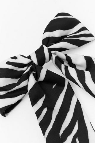 Hair Clip - Zebra Print Bow