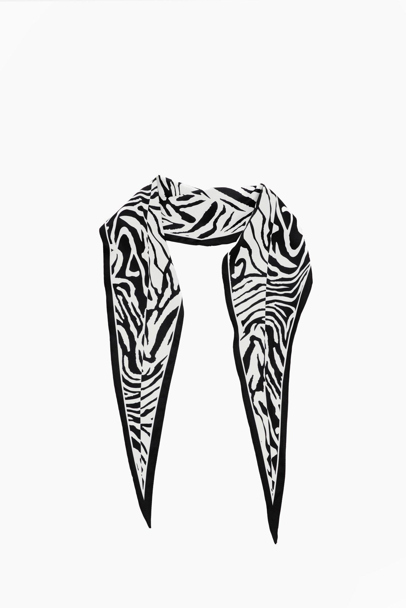 Zebra Print Hankerchief Scarf