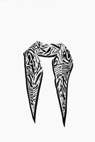 Zebra Print Hankerchief Scarf