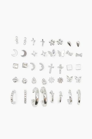 20 Pack Stud And Hoop Earrings