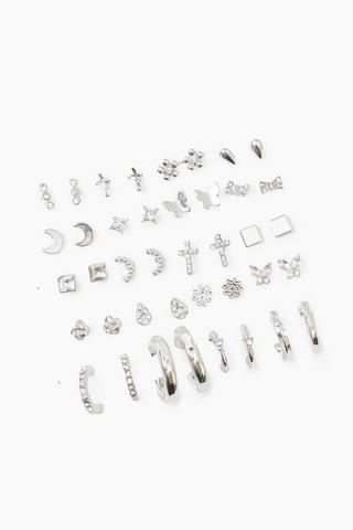 20 Pack Stud And Hoop Earrings