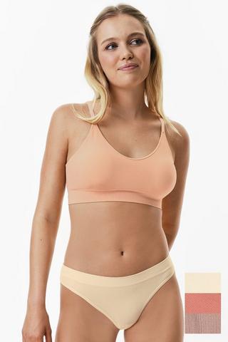 3 Pack Seamless Thong