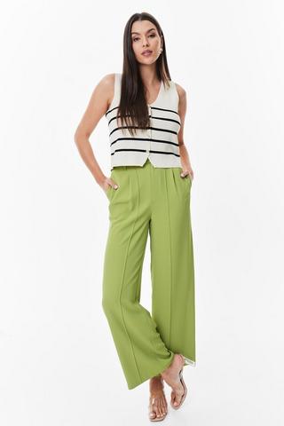 Tailored Wide Leg Pants