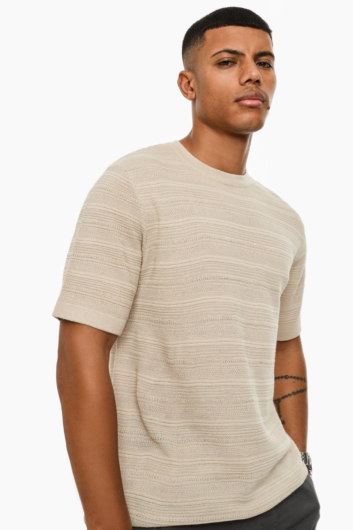 Textured Graphic Knit T-SHIRT main image 1