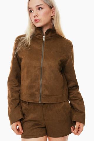 Suede Biker Jacket