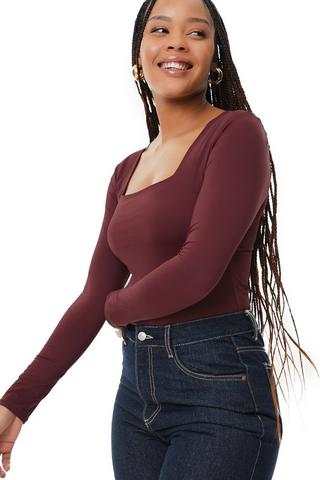 Fitted Square Neck Top