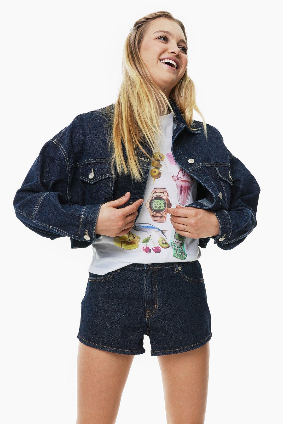 Crop Top Mr Price Ladies Denim Jackets POL Women's Denim Oversized
