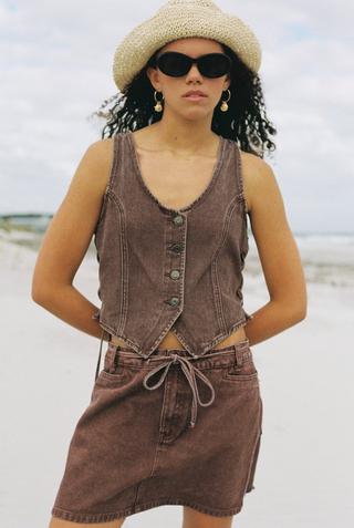 Denim Mini Skirt
