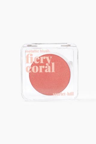 Fiery Coral Metallic Blush