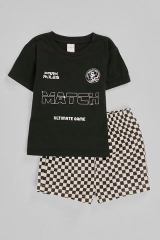 Printed T-Shirt And Shorts Set