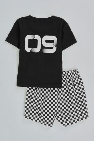 Printed T-Shirt And Shorts Set