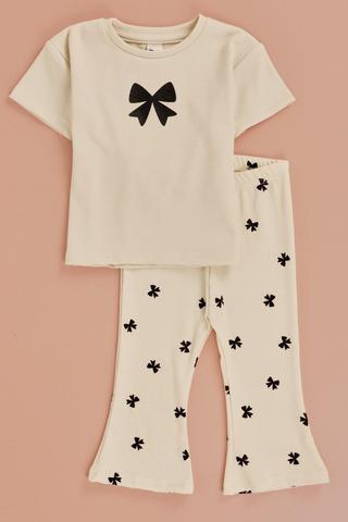 Bow Top And Leggings Set