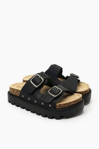 Platform Double Buckle Slider